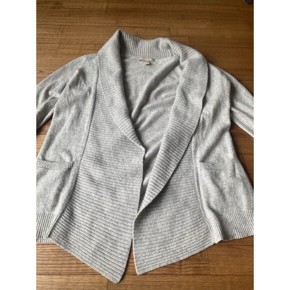 Banana Republic Open Front Cashmere Cardigan Merino Wool Sweater Women's Large - Picture 2 of 4